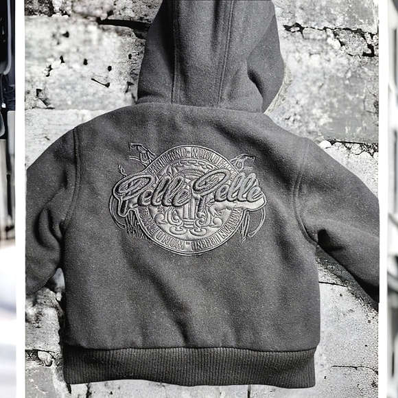 Pelle Pelle Wool Hooded Jacket Size 24mo - Picture 3 of 16